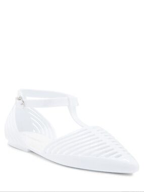 🆕 Jeffrey Campbell | Squeaky Jellies  White Women's Slingback Jelly Sandals SZ 8